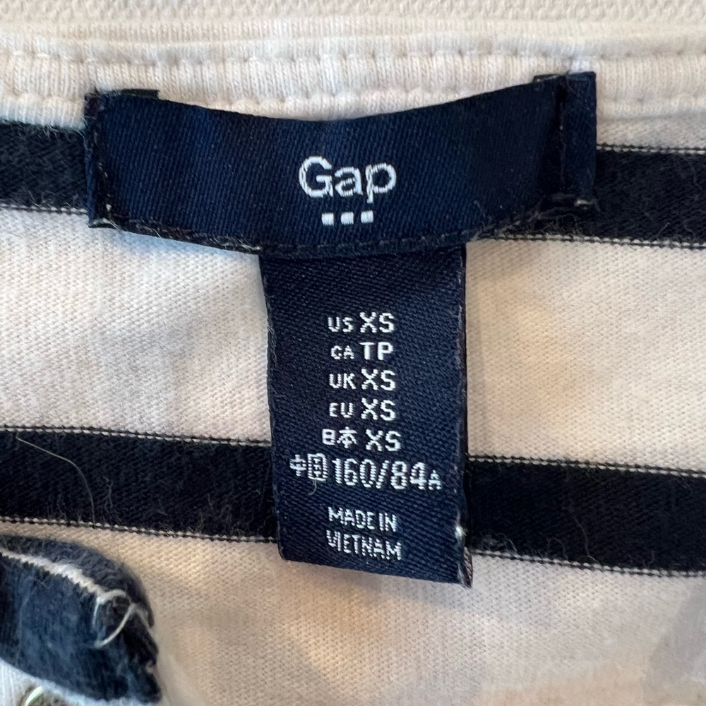 Gap Nautical Navy White Striped Dress Long Sleeve Yacht Boat Sailor Beach Sea - Picture 13 of 13